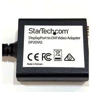 Video Adapter StarTech DisplayPort to DVI Black DP2DVI2 New